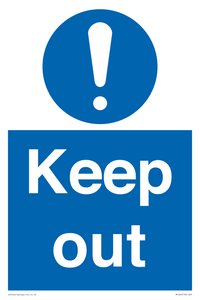 Keep out sign